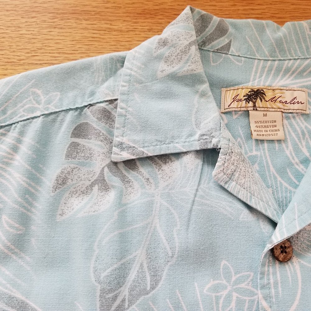 JOE MARLIN Short Sleeve Mens Shirt Sz M tropical floral